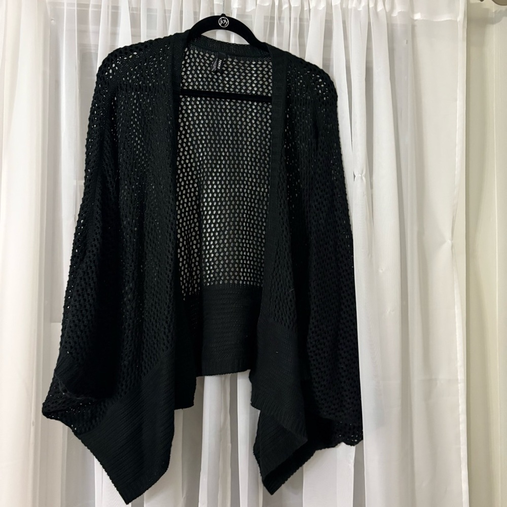 Torrid Black Open-Knit Poncho